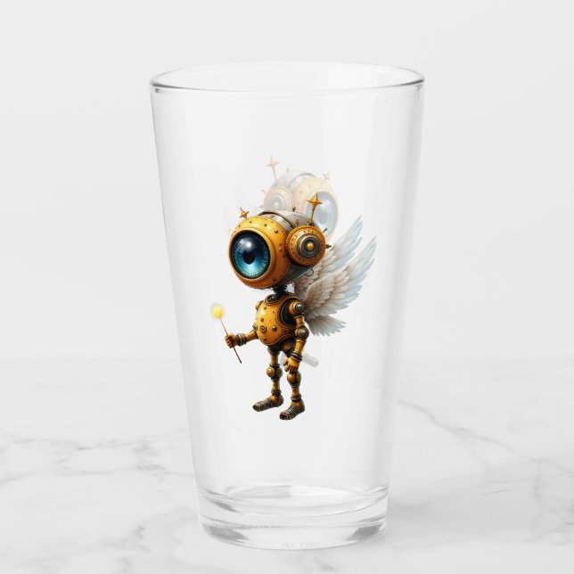 Robby the Winged Timekeeper – Wings of Time Series Glass (Front)
