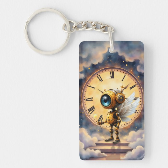 Robby the Winged Timekeeper – Wings of Time Series Keychain (Front)