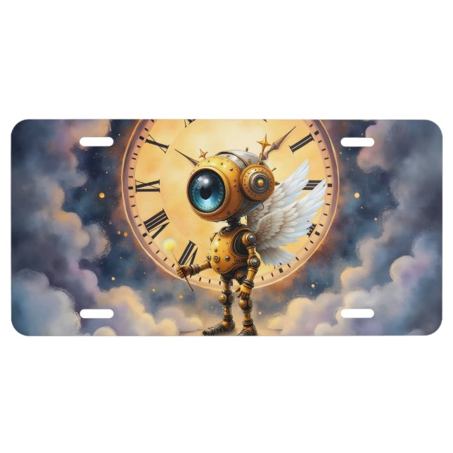Robby the Winged Timekeeper – Wings of Time Series License Plate (Front)