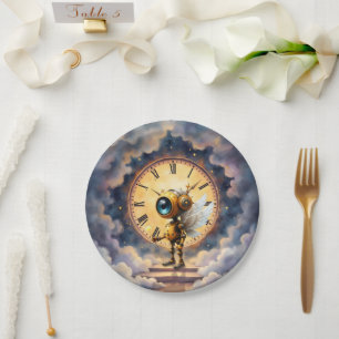 Robby the Winged Timekeeper – Wings of Time Series Paper Plates