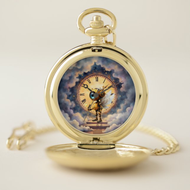 Robby the Winged Timekeeper – Wings of Time Series Pocket Watch (Inside)