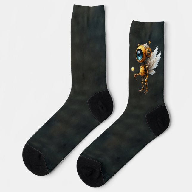 Robby the Winged Timekeeper – Wings of Time Series Socks (Left)