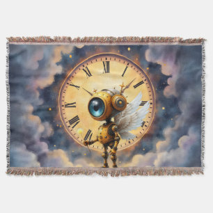 Robby the Winged Timekeeper – Wings of Time Series Throw Blanket