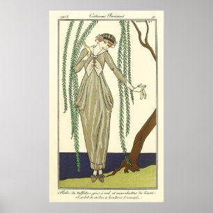 Robe de taffetas gris, by George Barbier Poster