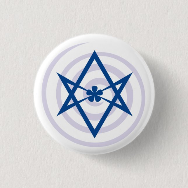 Robert Anton Wilson – Aleister Crowley Glyph Button (Front)