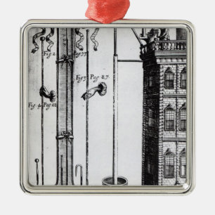 Robert Boyle's development of the water pump Metal Ornament