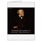 Robert Browning Famous Motherhood Quote (Front)