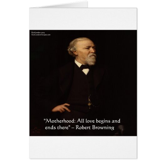 Robert Browning Famous Motherhood Quote Cards (Front)