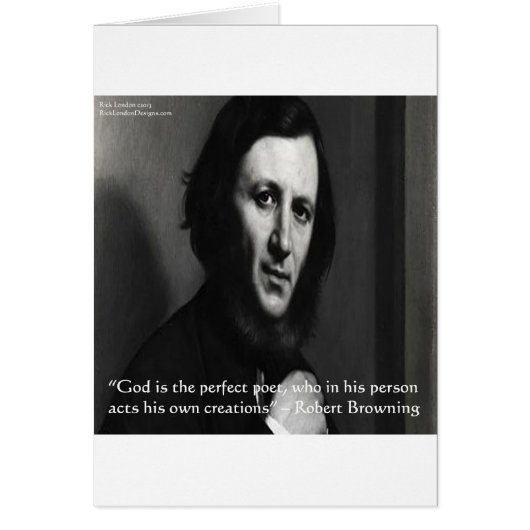 Robert Browning God Perfect Poet Quote Cards (Front)