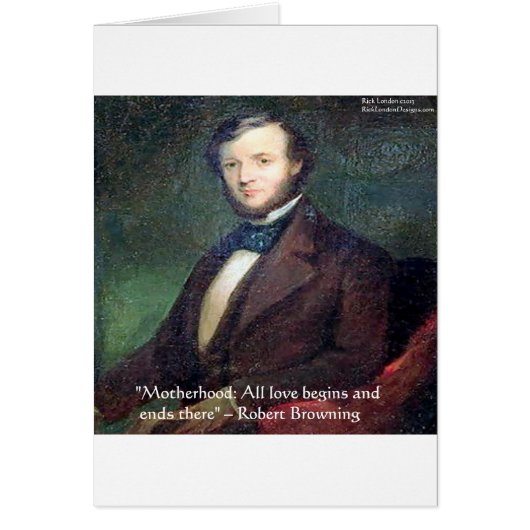 Robert Browning Motherhood Quote Cards (Front)