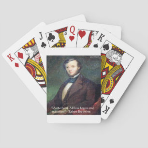 Robert Browning Motherhood Quote Poker Cards