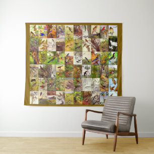 Robert Bruce Horsfall Birds Collage Tapestry