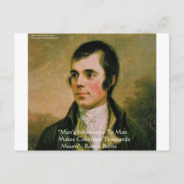 Robert Burns Famous Quote Postcard (Front)