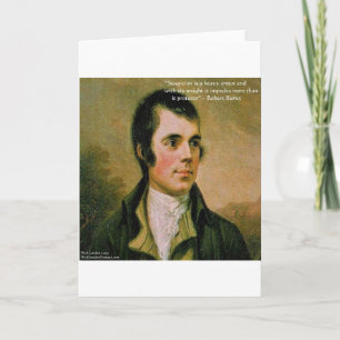 Robert Burns & Famous Suspicion Quote Card