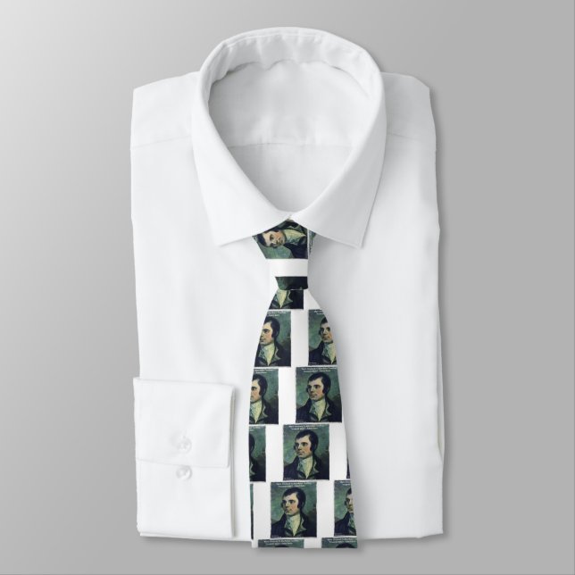 Robert Burns "Man's Inhumanity" Quote Gifts Tie (Tied)