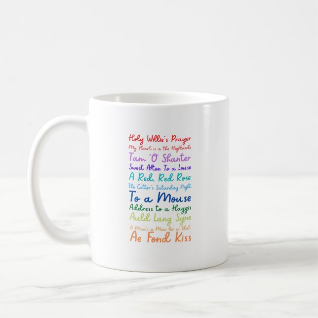 Robert Burns Poems - Mug (Left)