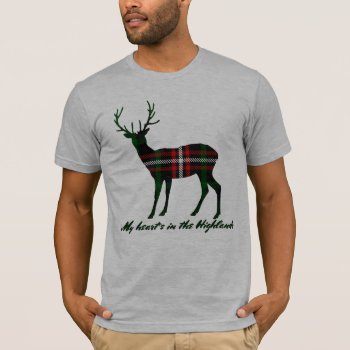 Robert Burns Quote Clan Page Tartan Stag T-shirt by Angharad13 at Zazzle