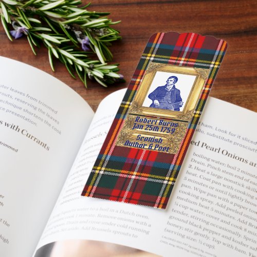 Robert Burns Royal Stewart Plaid Jan 25 Bookmarks