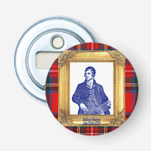 Robert Burns Royal Stewart Plaid Jan 25 Bottle Opener