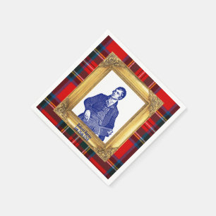 Robert Burns Royal Stewart Plaid Jan 25 Cocktail Napkins
