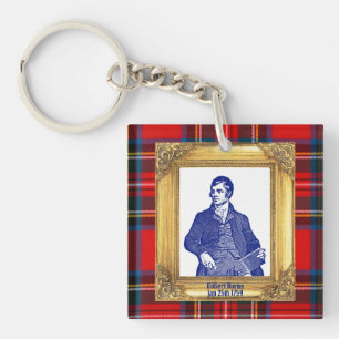 Robert Burns Royal Stewart Plaid Jan 25 Keychain