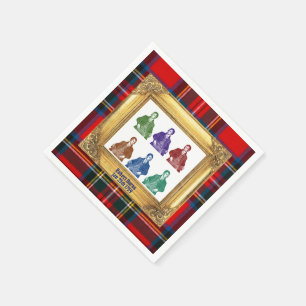 Robert Burns Royal Stewart Plaid Jan 25 Multi Napkins