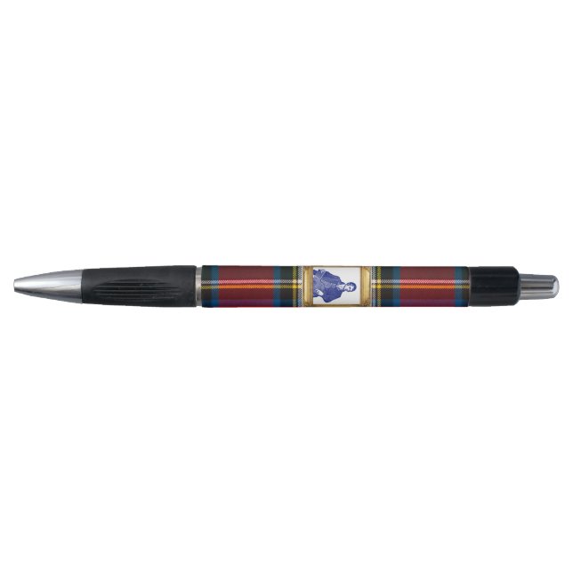 Robert Burns Royal Stewart Red Plaid Black Pen (Front)