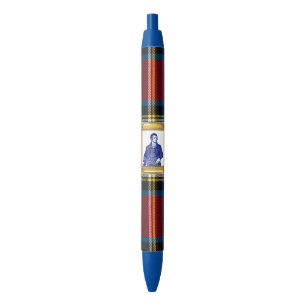Robert Burns Royal Stewart Red Plaid Blue Pen