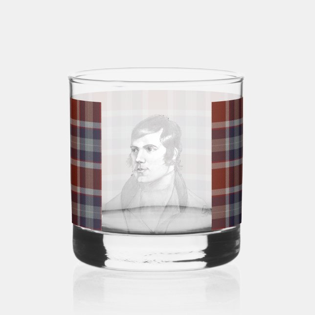 Robert Burns Tartan Whisky Glass (Front)
