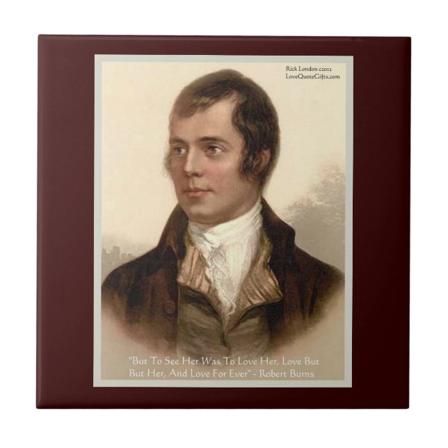 Robert Burns "To Know Her" Love Quote Tile (Front)