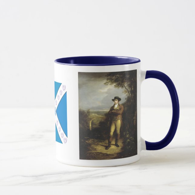 Robert Burns with the Scottish Saltire Coffee Mug (Right)