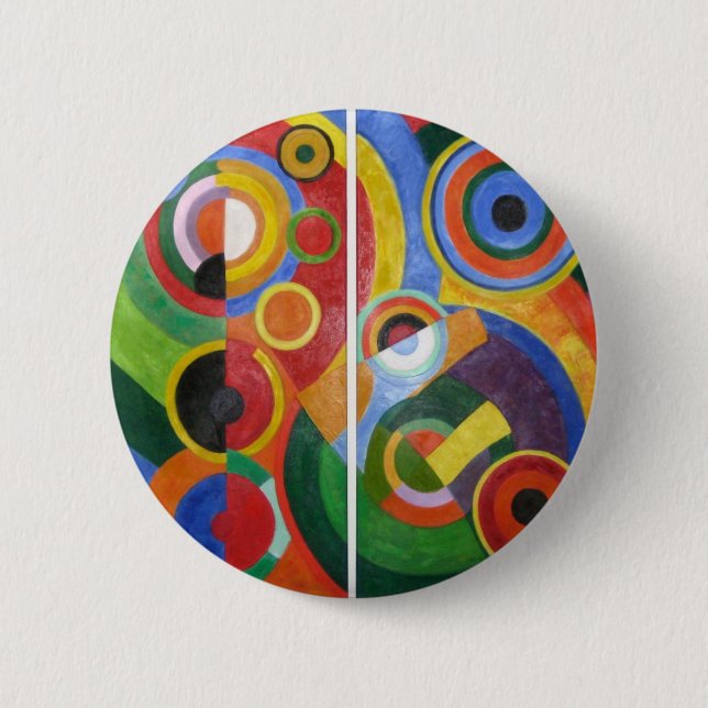 Robert Delaunay abstract art Button (Front)