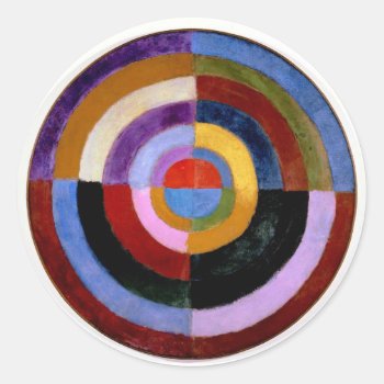 Robert Delaunay Abstract Art Classic Round Sticker by Hipster_Farms at Zazzle