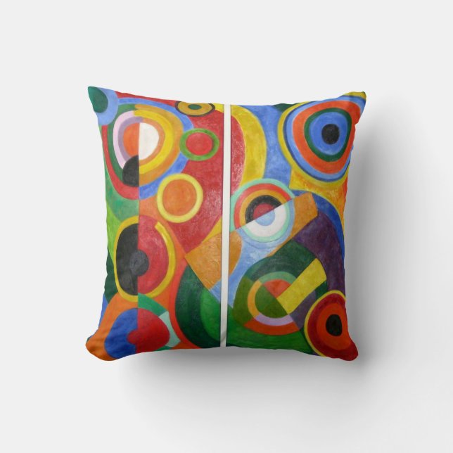 Robert Delaunay art: Rhythm Throw Pillow (Front)