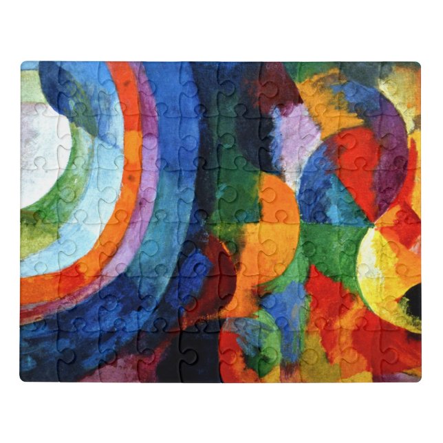 Robert Delaunay artwork, Circular Forms, Sun, Moon Jigsaw Puzzle (Puzzle Horizontal)
