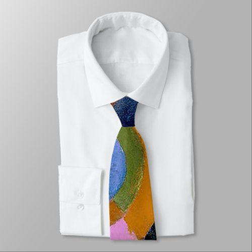 Robert Delaunay Claasical Abstract Art Painting Neck Tie