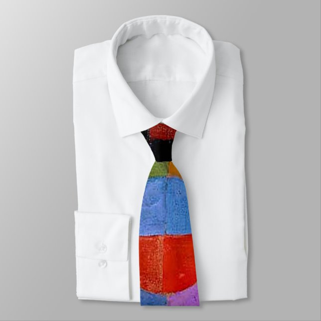 Robert Delaunay Claasical Abstract Art Painting Neck Tie (Tied)
