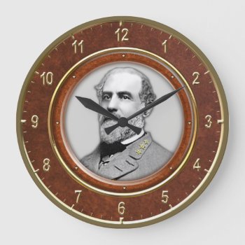 Robert E. Lee10.75" Large Clock by arklights at Zazzle