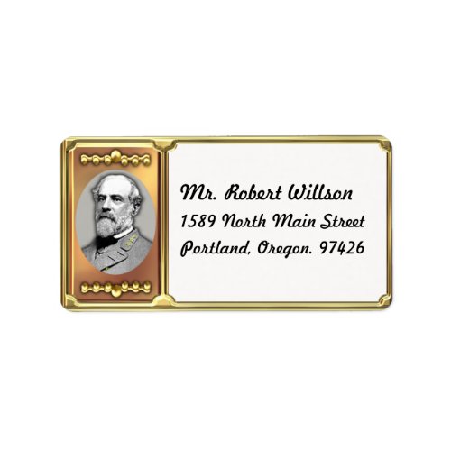 Robert E Lee Address Label