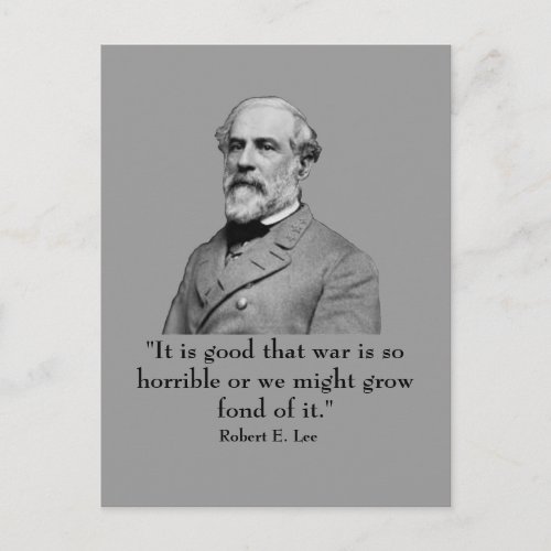 Robert E Lee and quote Postcard