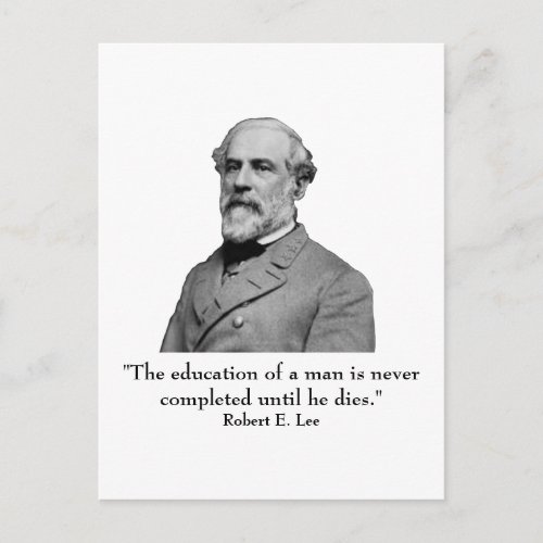 Robert E Lee and quote Postcard