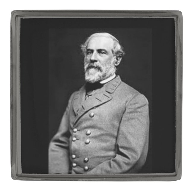 ROBERT E. LEE GUNMETAL FINISH LAPEL PIN (Front)