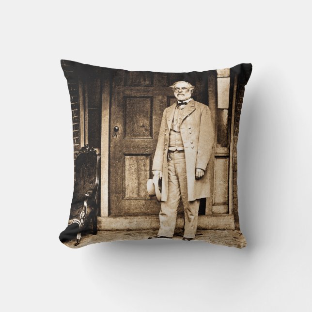 Robert E. Lee in Richmond Virginia Civil War Throw Pillow (Front)