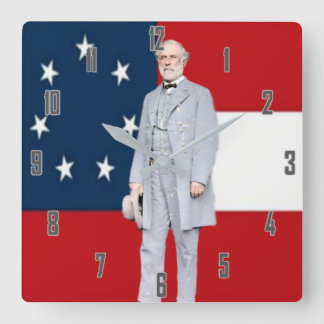 ROBERT E. LEE SQUARE WALL CLOCK
