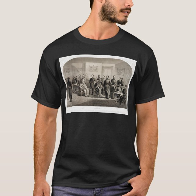 Robert E. Lee Surrenders to Ulysses S. Grant T-Shirt (Front)