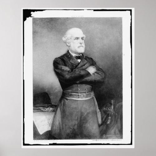 Robert Edward Lee Photograph by John Adams Elder Poster