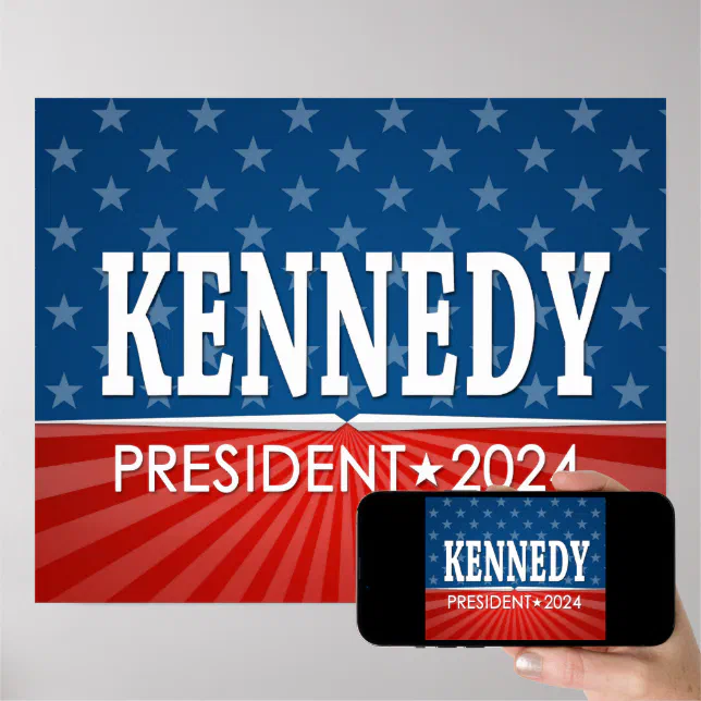 Robert F Kennedy JR 2024 stars stripes Poster Zazzle