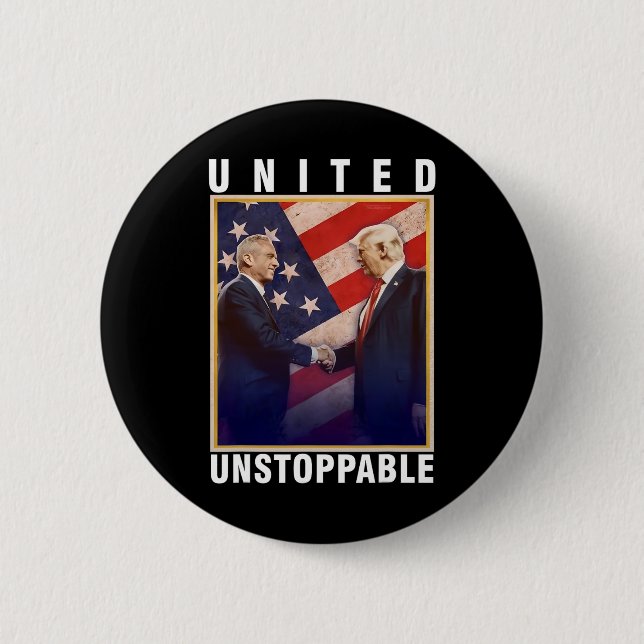 Robert F Kennedy Jr Trump United Unstoppable  Button (Front)