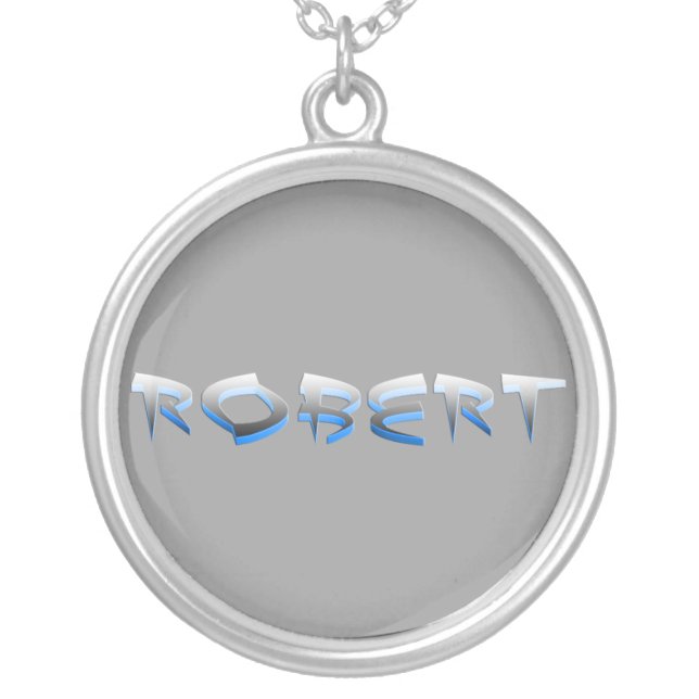 ROBERT, for Robert Silver Plated Necklace (Front)