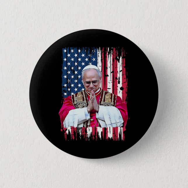 Robert Francis Prevost America's Pope  Button (Front)